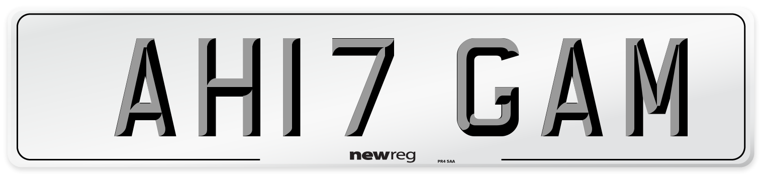 AH17 GAM Number Plate from New Reg